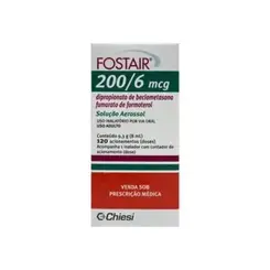 FOSTAIR DPI 200MCG/6MCG 1 INALADOR COM 120 DOSES