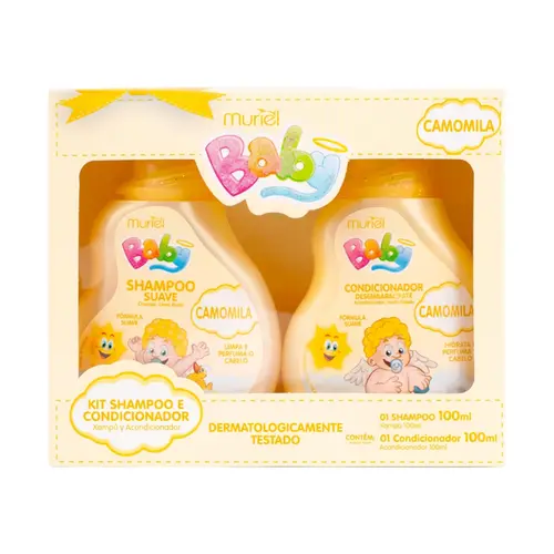 KIT SHAMPOO E CONDICIONADOR CAMOMILA BABY MURIEL 100ML
