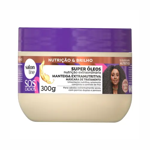 MÁSCARA MANTEIGA EXTRANUTRITIVA SUPER ÓLEOS SALON LINE 300G