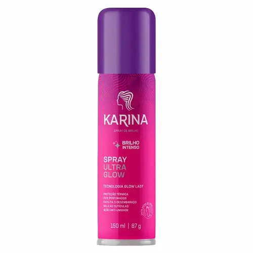 SPRAY FIXADOR BRILHO INTENSO ULTRA GLOW KARINA 150ML