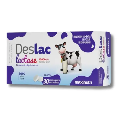 LACTASE 10.000 U.FCC COM 30 COMPRIMIDOS MASTIGAVEIS DESLAC