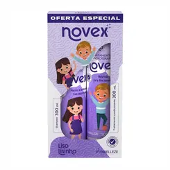 KIT SHAMPOO E CONDICIONADOR LISO LISINHO NOVEX 300ML