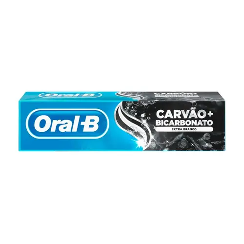 CREME DENTAL EXTRA BRANCO CARVÃO E BICARBONATO ORAL B 70G