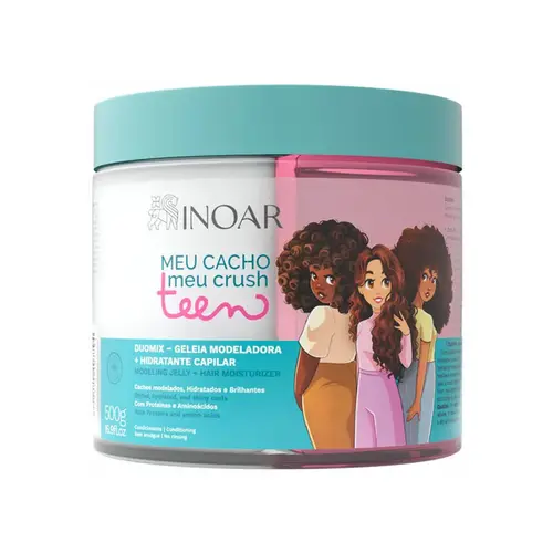 GELEIA MODELADORA E HIDRATANTE CAPILAR MEU CACHO MEU CRUSH TEEN INOAR 500G
