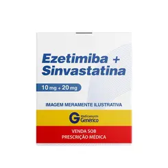 EZETIMIBA + SINVASTATINA 10MG + 20MG COM 30 COMPRIMIDOS NEO QUIMICA