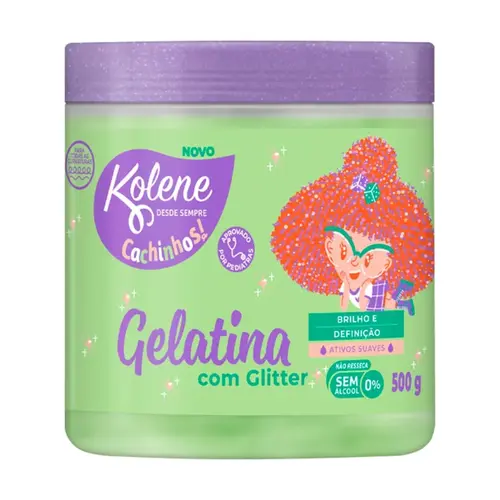 GELATINA COM GLITTER CACHINHOS KOLENE 500G