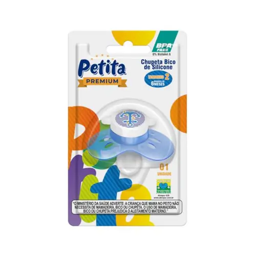 CHUPETA AZUL VENTILADA TAMANHO 2 PREMIUM PETITA 1710