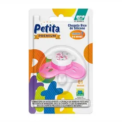 CHUPETA BICO DE SILICONE TAMANHO 1 ROSA PETITA 1760