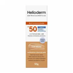 PROTETOR SOLAR FACIAL COR MEDIA 50 FPS HELIODERM 50G