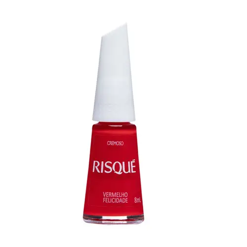 ESMALTE VERMELHO FELICIDADE RISQUE 8ML