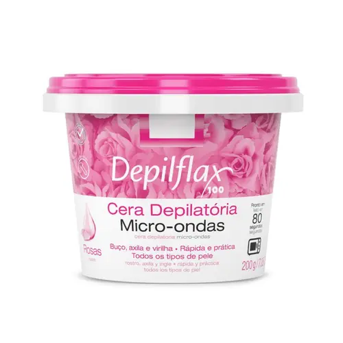 CERA DEPILATORIA MICRO-ONDAS ROSAS DEPILFLAX 200G
