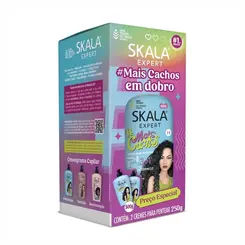 KIT CREME PARA PENTEAR MAIS CACHOS COM 2 UNIDADES SKALA 250G