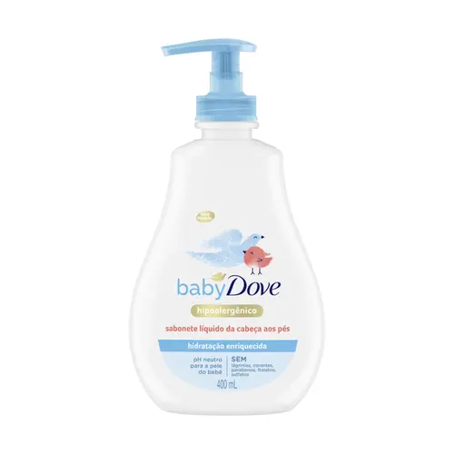 SABONETE LIQUIDO BABY HIDRATAÇÃO ENRIQUECIDA DOVE 400ML