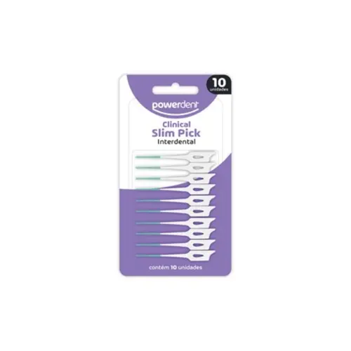 ESCOVA INTERDENTAL CLINICAL SLIM PICK COM 10 UNIDADES POWERDENT