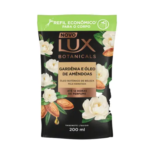 REFIL SABONETE LÍQUIDO GARDÊNIA E ÓLEO DE AMENDOAS LUX 200ML