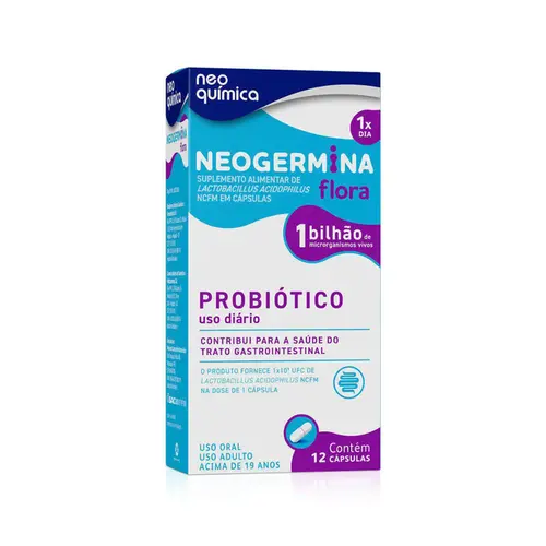 SUPLEMENTO ALIMENTAR PROBIOTICO 1 BILHÃO COM 12 CAPSULAS NEOGERMINA FLORA