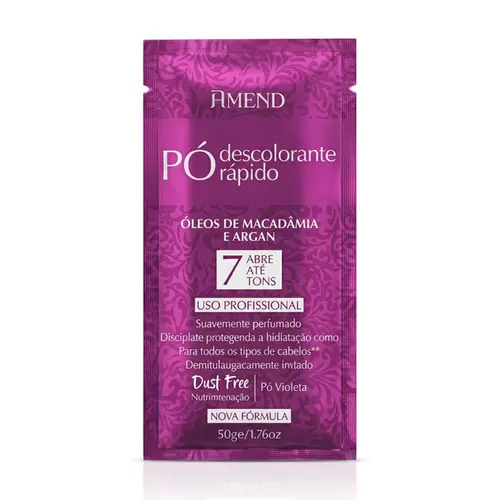 PÓ DESCOLORANTE ÓLEOS DE MACADÂMIA E ARGAN AMEND 50G