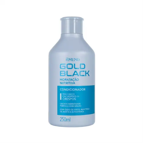 CONDICIONADOR HIDRATACAO NUTRITIVA GOLD BLACK AMEND 250ML