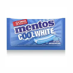 GOMA DE MASCAR FRESH MINT COOL WHITE MENTOS COM 5 UNIDADES