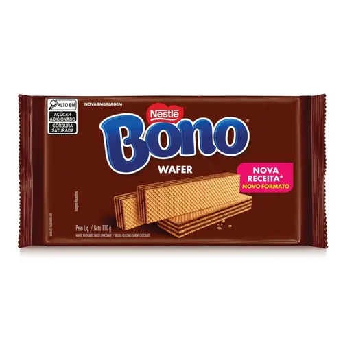 BISCOITO BONO WAFER CHOCOLATE NESTLE 110G