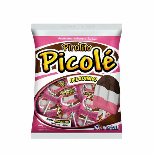PIRULITO PICOLE GELADINHO NAPOLITANO 1 UNIDADE