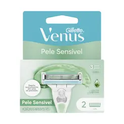 CARGA APARELHO DE BARBEAR COM 2 UNIDADES ALOE VERA VENUS GILLETTE