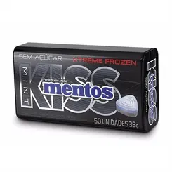 BALA MENTA FORTE KISS MENTOS COM 50 UNIDADE
