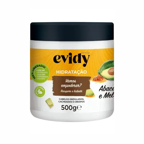 MÁSCARA ABACATE E MEL EVIDY 500G