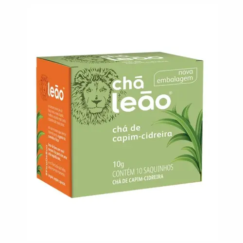 CHA DE CAPIM CIDREIRA COM 10 SACHES CHA LEAO