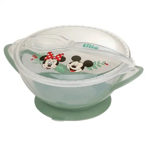 PRATO BOWL COM VENTOSA E COLHER DISNEY LILLO