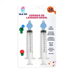 SERINGA DE LAVAGEM NASAL COM 2 UNIDADES AZUL VILA TOY