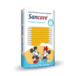 HASTES FLEXIVEIS DE ALGODAO COM 75 UNIDADES MICKEY E MINNIE SANCARE