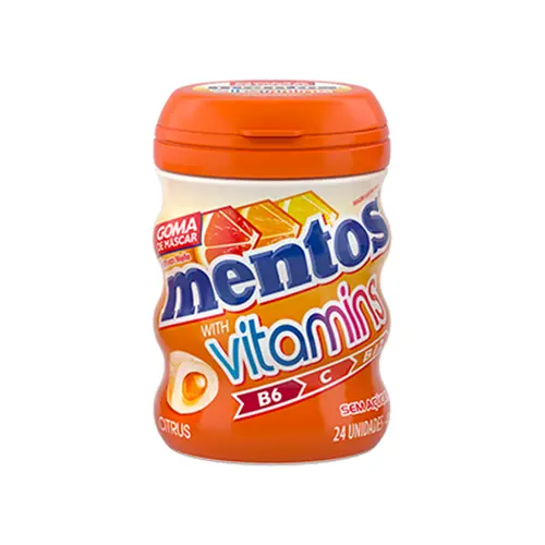 BALA CITRUS VITAMINAS MENTOS COM 24 UNIDADES