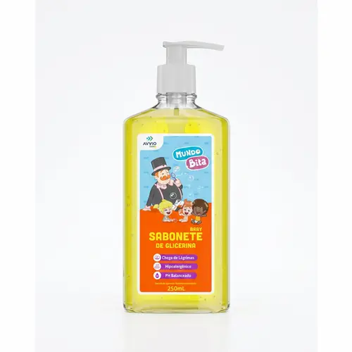 SABONETE LIQUIDO DE GLICERINA BABY MUNDO BITA AVVIO 250ML