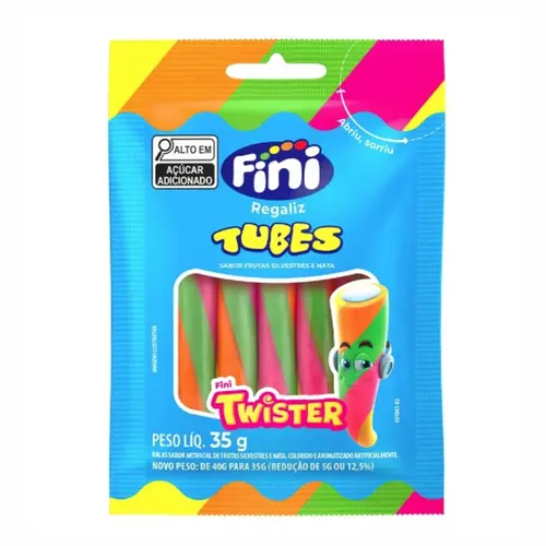 BALA FRUTAS SILVESTRES TWISTER TUBES FINI 35G