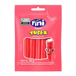 BALA MORANGO TUBES FINI 35G