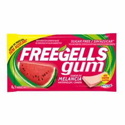CHICLETE MELANCIA FREEGELLS COM 5 UNIDADES