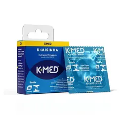 PRESERVATIVO K-MISINHA TRADICIONAL EXTRALUBRIFICADA COM 3 UNIDADES K-MED