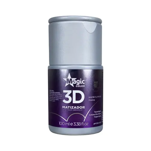 MATIZADOR 3D PLATINUM BRANCO EFEITO PLATINADO MAGIC COLOR 100ML