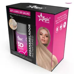 KIT LOIRO DE SALAO MATIZADOR EFEITO PÉROLA E MASCARA DILUIDORA MAGIC COLOR 100ML