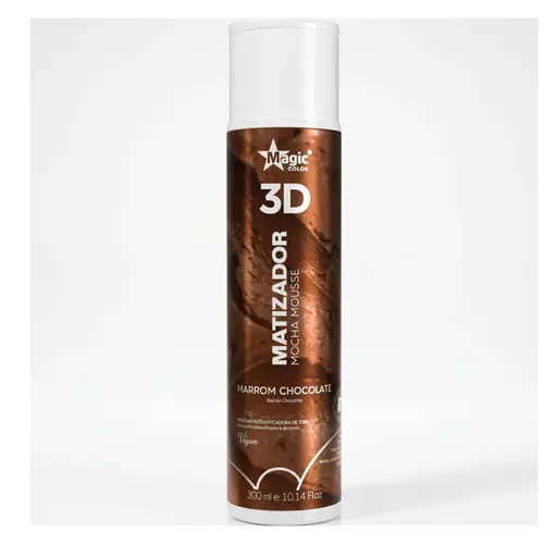 MATIZADOR 3D MOCHA MOUSSE MARROM CHOCOLATE MAGIC COLOR 300ML