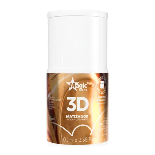 MATIZADOR 3D MOCHA CARAMELO MARROM CARAMELO MAGIC COLOR 100ML