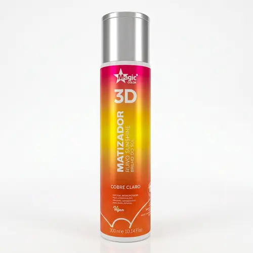 MATIZADOR 3D RUIVO SUNSHINE BRILHO DO SOL COBRE CLARO MAGIC COLOR 300ML