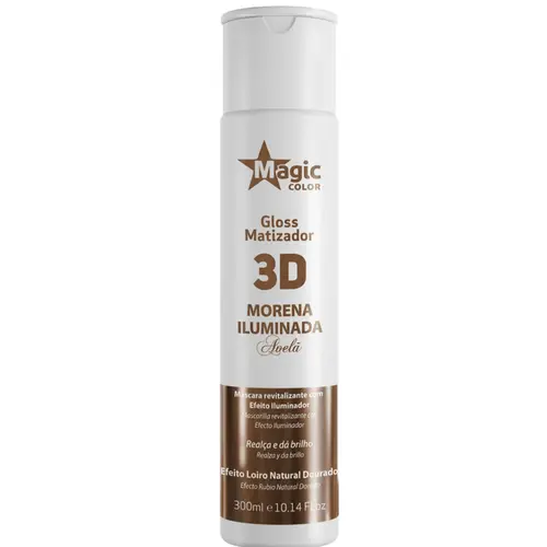 GLOSS MATIZADOR 3D MORENA ILUMINADA AVELÃ MAGIC COLOR 300ML
