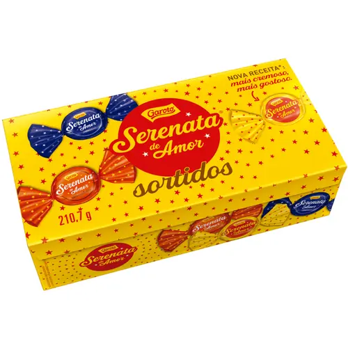 CAIXA DE BOMBOM SERENATA DE AMOR GAROTO NESTLE  210,7G