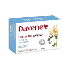 SABONETE VEGETAL LEITE DE AVEIA E FLOR DE ALGODÃO DAVENE 90G