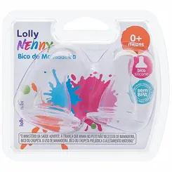 BICO DE MAMADEIRA MEDIO COM 2 UNIDADES NENNY LOLLY REF-0082