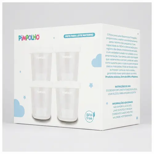 POTE PARA LEITE MATERNO 4 UNIDADES PIMPOLHO REF-94021