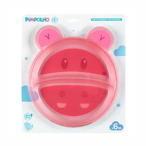 PRATO BICHINHO COM DIVISORIA ROSA PIMPOLHO REF-97421