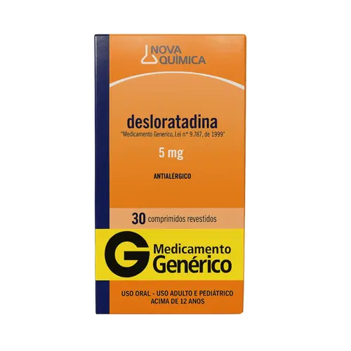 DESLORATADINA 5MG COM 30 COMPRIMIDOS